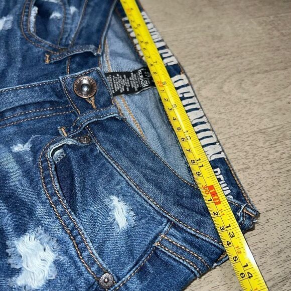 Vintage Reunion REWASH Distressed Faded Appliqué Jeans, Junior Women’s 5/27 - Picture 4 of 13